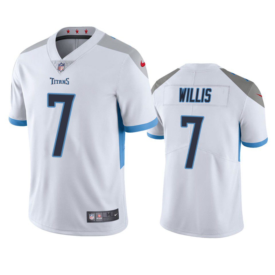 Malik Willis Tennessee Titans White Vapor Limited Jersey 1 malik willis titans white vapor jersey