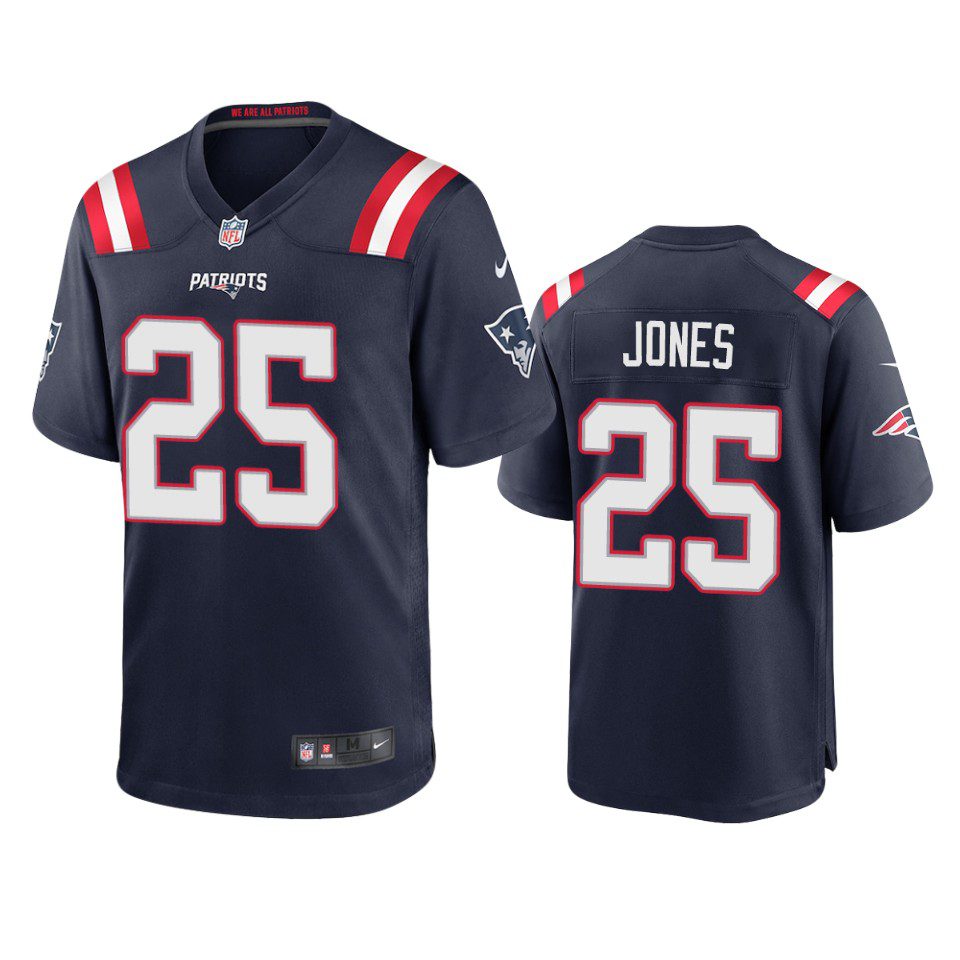 New England Patriots Marcus Jones Navy Game Jersey 1 marcus jones patriots game navy jersey