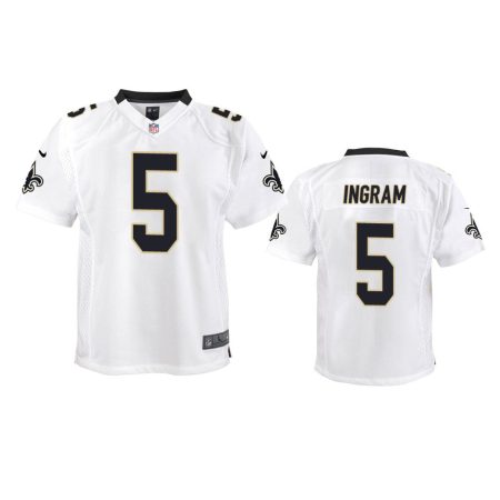 Youth Saints Mark Ingram White Game Jersey