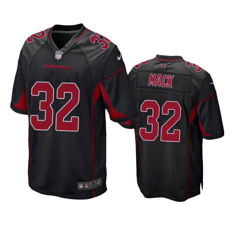 Arizona Cardinals Marlon Mack Black 2nd Alternate Game Jersey 1 marlon mack cardinals 2nd alternate game black jersey