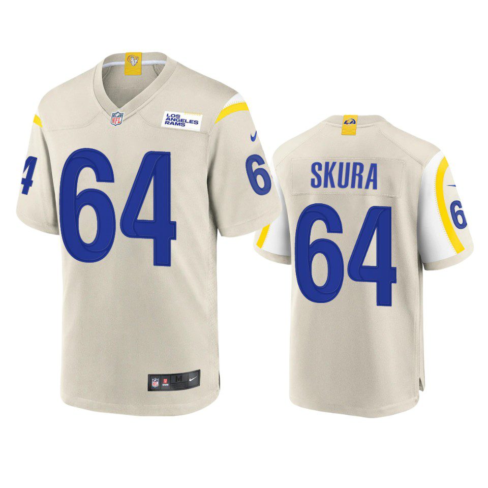 Los Angeles Rams Matt Skura Bone Game Jersey 1 matt skura rams bone game jersey