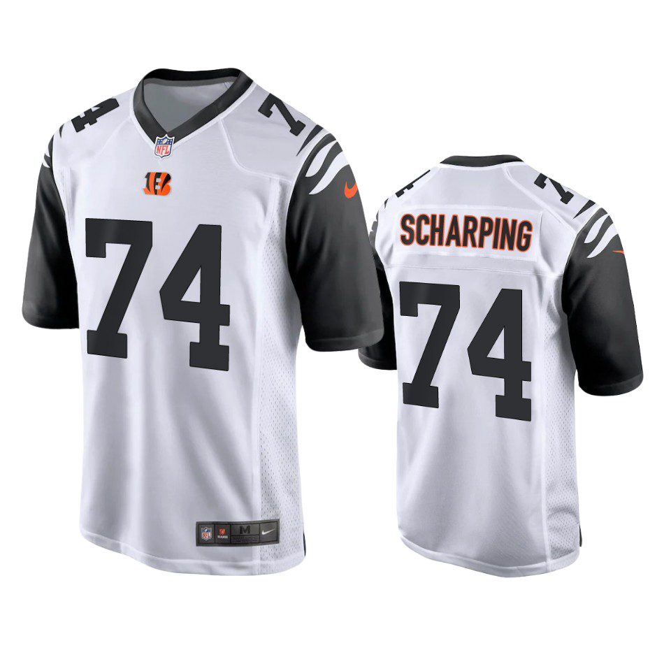 Cincinnati Bengals Max Scharping White Alternate Game Jersey 1 max scharping bengals white alternate game jersey