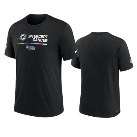 Men's Miami Dolphins Black Performance 2022 NFL Crucial Catch T-Shirt