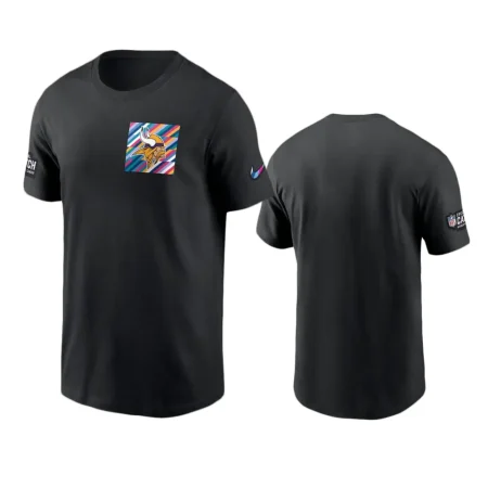 Men's Minnesota Vikings Black Sideline 2023 NFL Crucial Catch T-Shirt