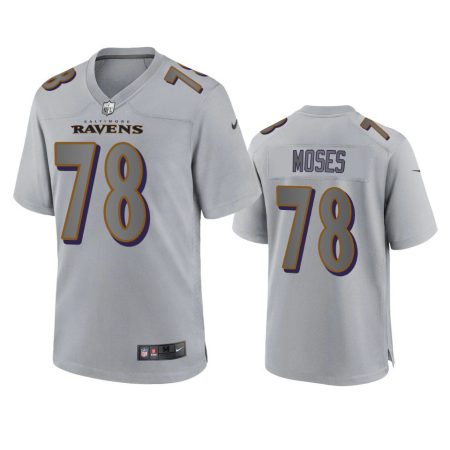 Baltimore Ravens Morgan Moses Gray Atmosphere Fashion Game Jersey