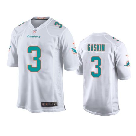 Youth Dolphins Myles Gaskin White Game Jersey