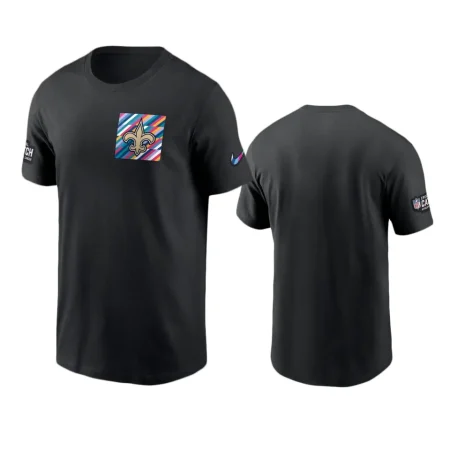 Men's New Orleans Saints Black Sideline 2023 NFL Crucial Catch T-Shirt