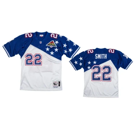 NFC Emmitt Smith White Royal Authentic Throwback Pro Bowl 1994-95 Jersey