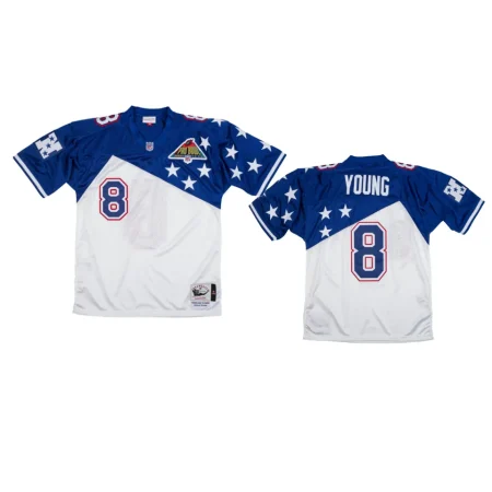 NFC Steve Young White Royal Authentic Throwback Pro Bowl 1994-95 Jersey