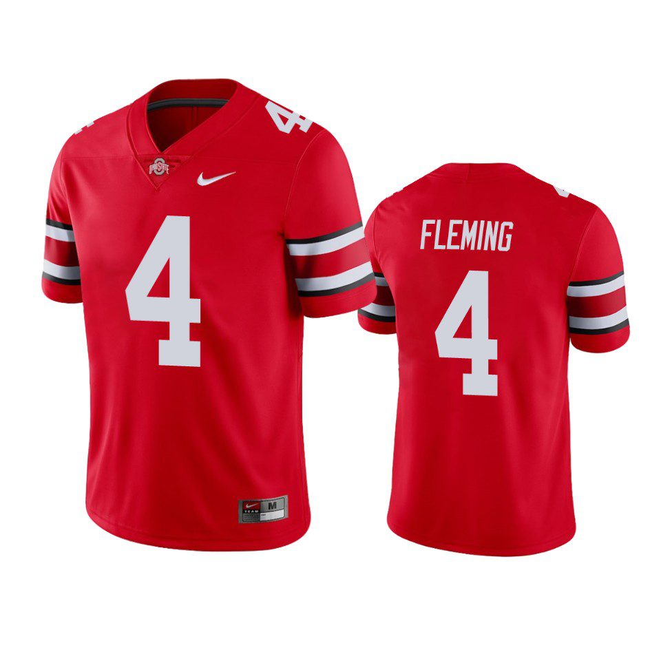 Ohio State Buckeyes Julian Fleming Red Game Jersey 1 ohio state buckeyes julian fleming red game jersey