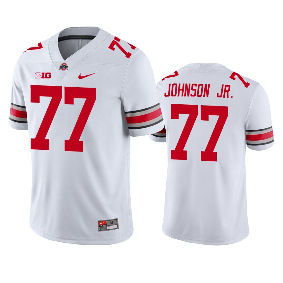 Ohio State Buckeyes Paris Johnson Jr. White Game Jersey 1 ohio state buckeyes paris johnson jr. white game jersey