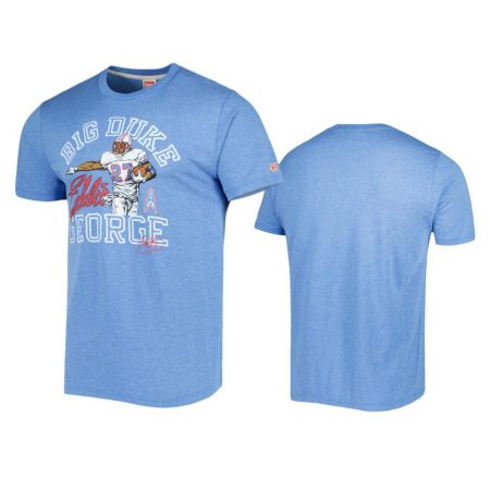 Houston Oilers Eddie George Light Blue Caricature Player Homage T-Shirt