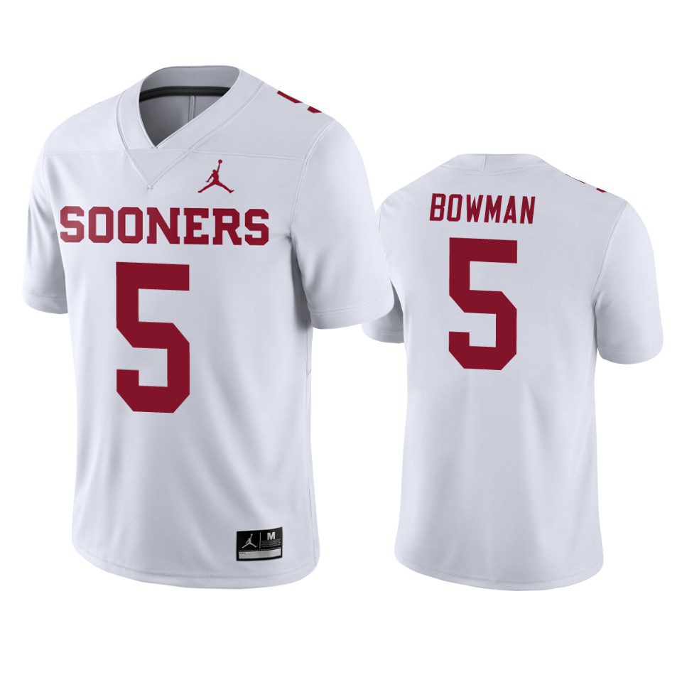 Oklahoma Sooners Billy Bowman White Game Jersey 1 oklahoma sooners billy bowman white game jersey