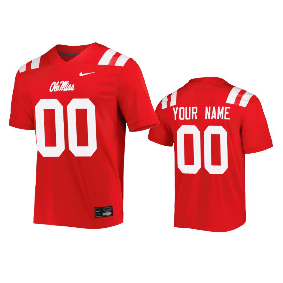 Ole Miss Rebels Custom Red Untouchable Jersey 1 ole miss rebels custom red untouchable jersey