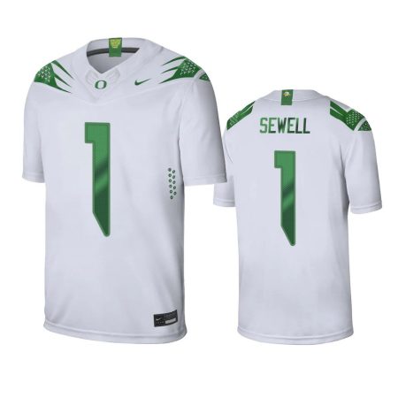 Oregon Ducks Noah Sewell White Game Jersey