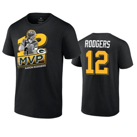 Green Bay Packers Aaron Rodgers Black 2021 NFL MVP T-Shirt