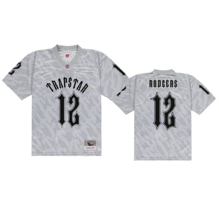 Green Bay Packers Aaron Rodgers Gray Trapstar Jersey - Men's