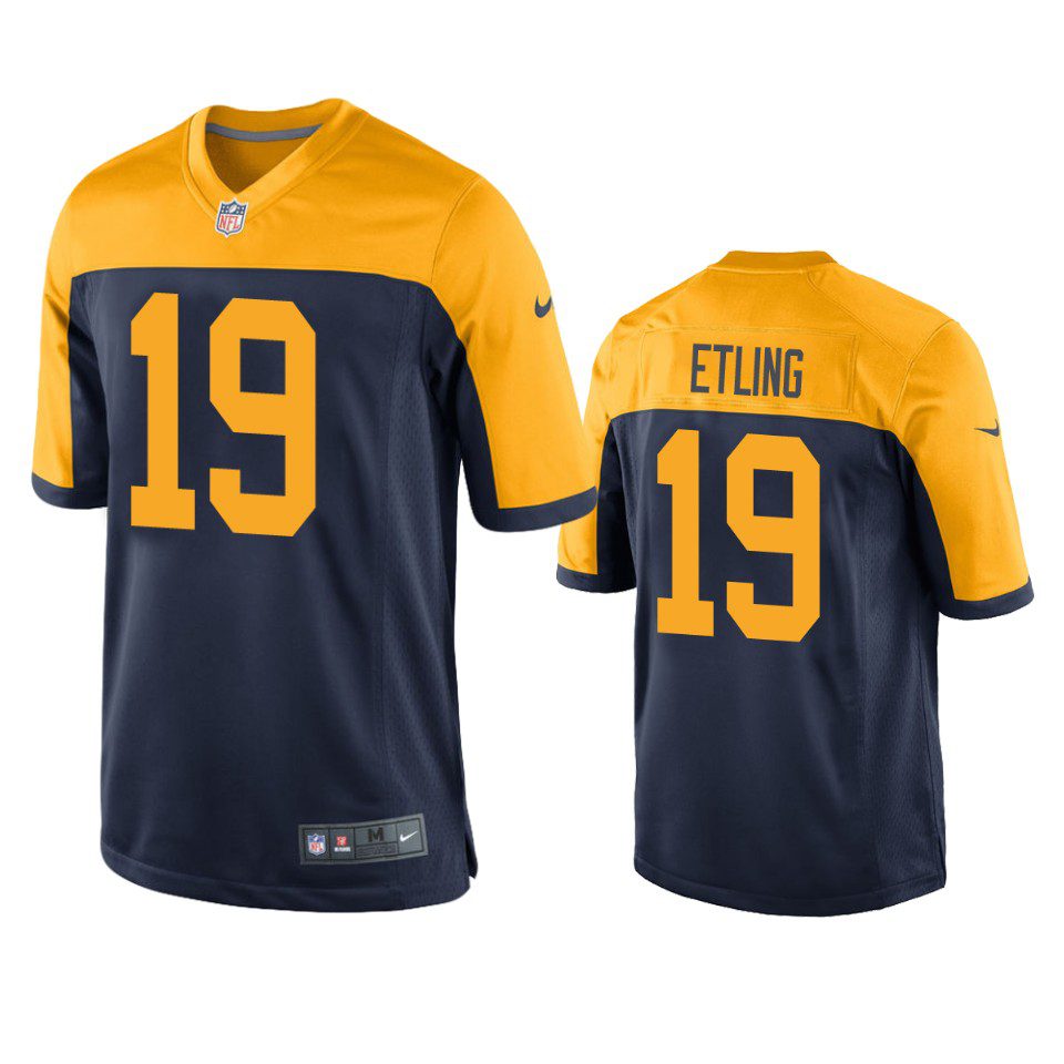 Danny Etling Green Bay Packers Navy Throwback Game Jersey 1 packers danny etling throwback game navy jersey