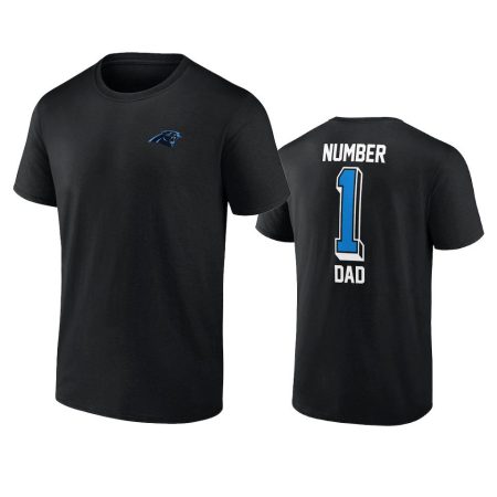 Carolina Panthers Black Fathers Day Number One Dad T-Shirt