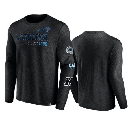 Carolina Panthers Black High Whip Pitcher Long Sleeve T-Shirt