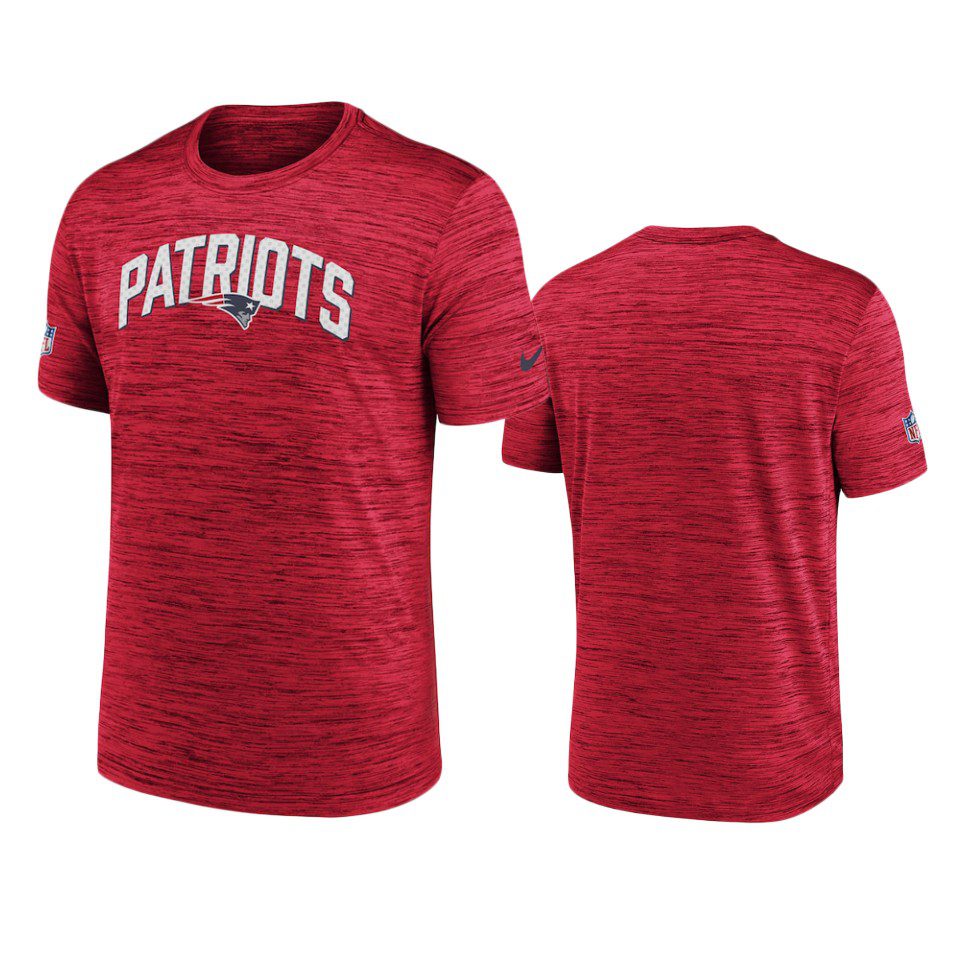 New England Patriots Red Velocity Athletic Stack Performance T-Shirt 1 patriots red velocity athletic stack performance t shirt