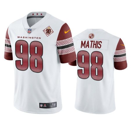 Washington Commanders Phidarian Mathis White 90th Anniversary Limited Jersey