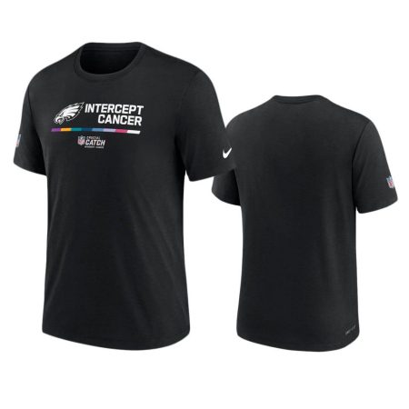 Men's Philadelphia Eagles Black Performance 2022 NFL Crucial Catch T-Shirt