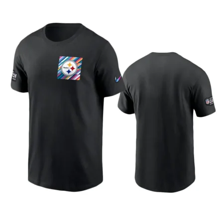 Men's Pittsburgh Steelers Black Sideline 2023 NFL Crucial Catch T-Shirt