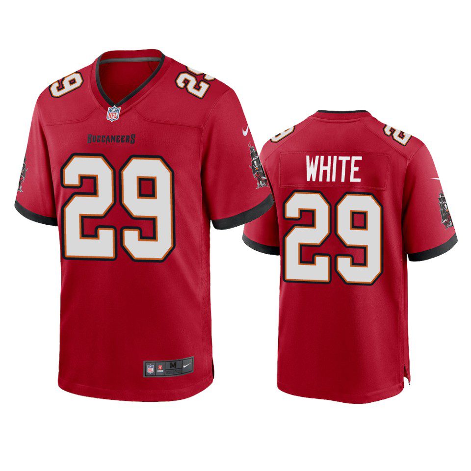 Tampa Bay Buccaneers Rachaad White Red Game Jersey 1 rachaad white buccaneers red game jersey