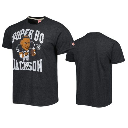 Las Vegas Raiders Bo Jackson Black Caricature Player Homage T-Shirt