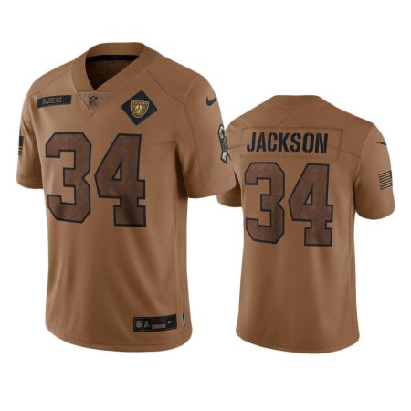 Las Vegas Raiders Bo Jackson Brown 2023 Salute To Service Limited Jersey