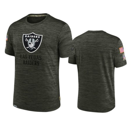 Las Vegas Raiders Brown 2022 Salute To Service Velocity Team T-Shirt