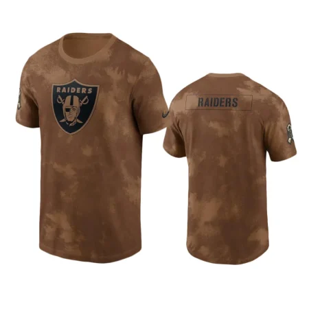 Las Vegas Raiders Brown 2023 Salute To Service Sideline T-Shirt