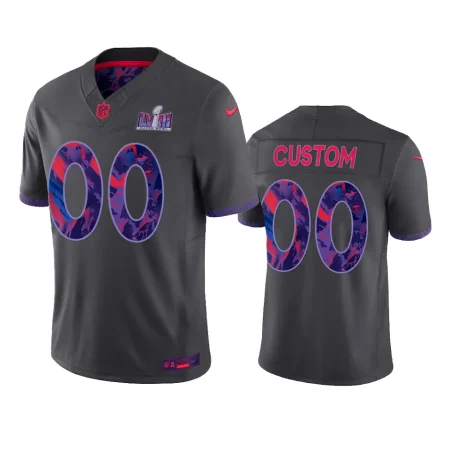 Las Vegas Raiders Custom Anthracite Super Bowl LVIII Jersey - Men