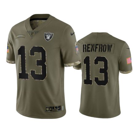 Las Vegas Raiders Hunter Renfrow Olive 2022 Salute To Service Limited Jersey