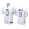 Josh Jacobs Las Vegas Raiders White Alternate Game Jersey 2 raiders josh jacobs alternate game white jersey