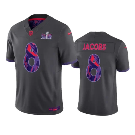 Las Vegas Raiders Josh Jacobs Anthracite Super Bowl LVIII Jersey - Men