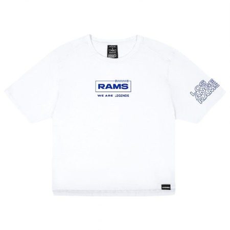 Los Angeles Rams White LEGENDS Aviation Crop T-Shirt