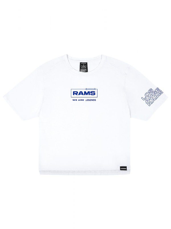 Los Angeles Rams White LEGENDS Aviation Crop T-Shirt 1 rams white legends aviation crop t shirt