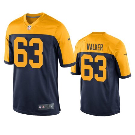 Green Bay Packers Rasheed Walker Navy Throwback Game Jersey