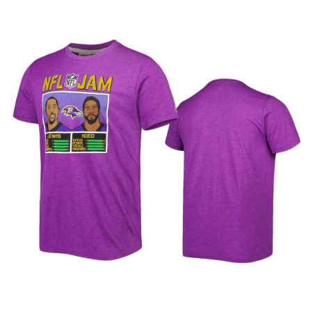Baltimore Ravens Ed Reed & Ray Lewis Purple NFL Jam Homage T-Shirt