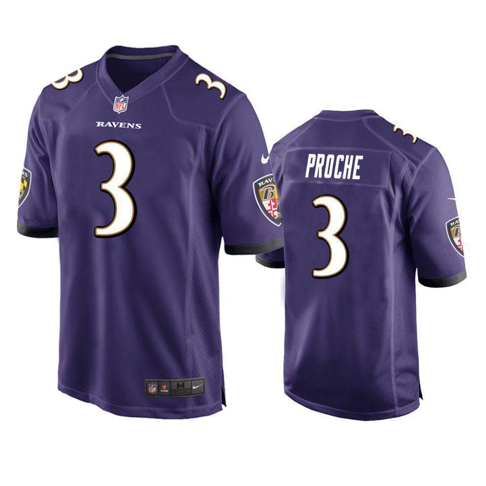 James Proche Baltimore Ravens Purple Game Jersey 1 ravens james proche game purple jersey