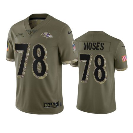 Baltimore Ravens Morgan Moses Olive 2022 Salute To Service Jersey