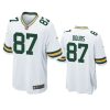 Green Bay Packers Romeo Doubs White Game Jersey 3 romeo doubs packers white game jersey