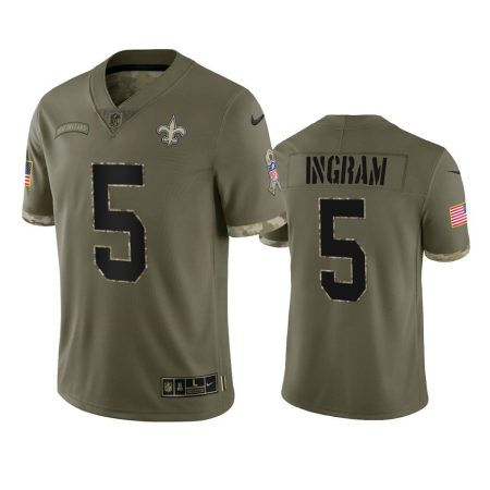 New Orleans Saints Mark Ingram Olive 2022 Salute To Service Limited Jersey