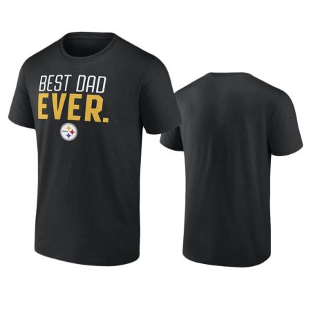 Men's Pittsburgh Steelers Black Best Dad Ever T-Shirt