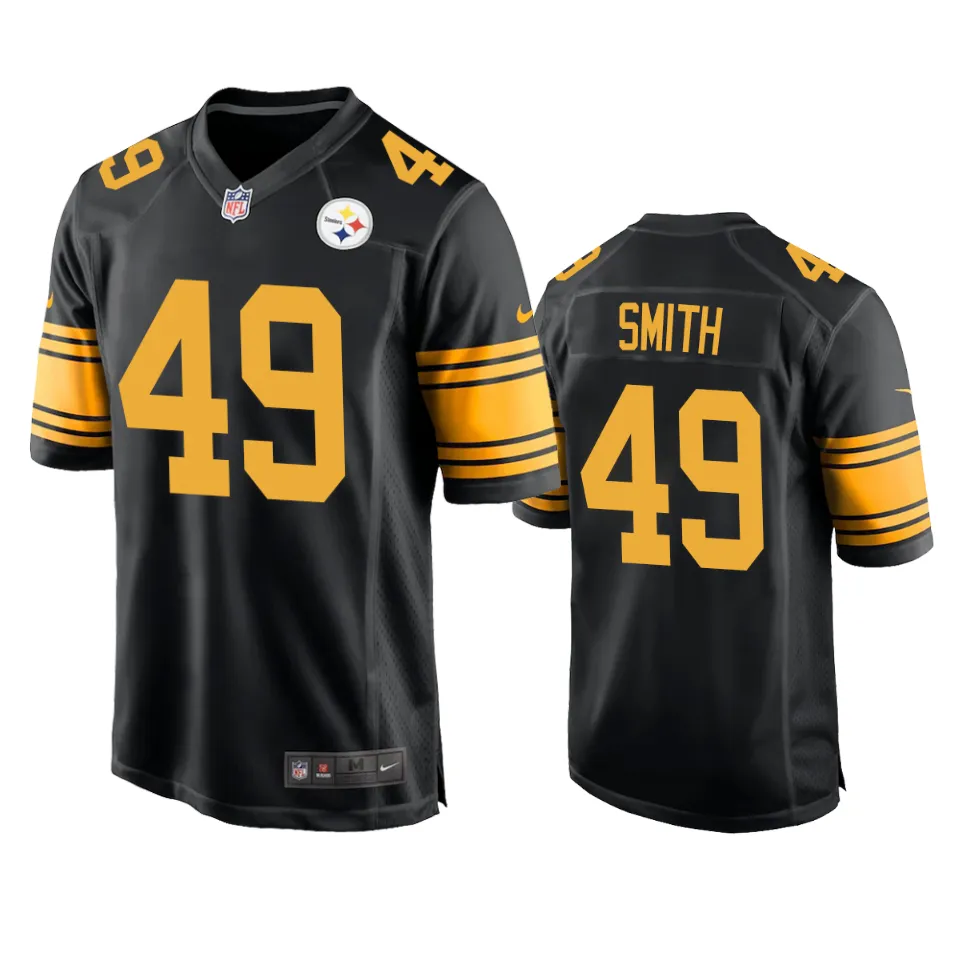 Jaylon Smith Pittsburgh Steelers Black Alternate Game Jersey 1 steelers jaylon smith alternate game black jersey