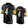 Trace McSorley Pittsburgh Steelers Black Game Jersey 2 steelers trace mcsorley game black jersey