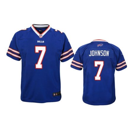 Youth Bills Taron Johnson Royal Game Jersey