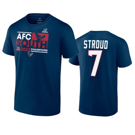 Houston Texans C.J. Stroud Navy 2023 AFC South Division Champions Conquer T-Shirt